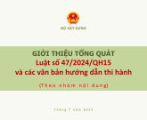 GIỚI THIỆU TỔNG QUÁT LUẬT SỐ 47/2024/QH15 và các văn bản hướng dẫn thi hành 