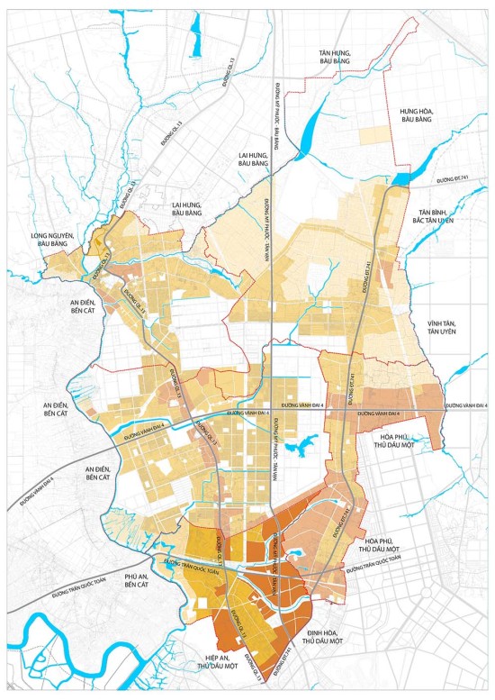 Điều chỉnh tổng thể Quy hoạch phân khu tỷ lệ 1/2000 phường Tân Định, thành phố Bến Cát