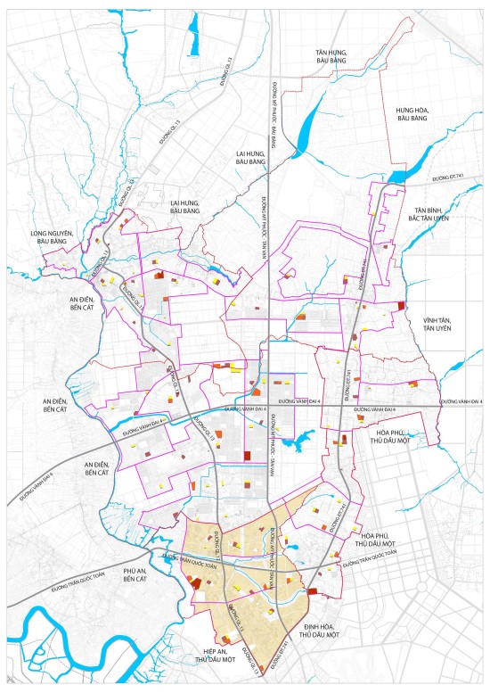 Điều chỉnh tổng thể Quy hoạch phân khu tỷ lệ 1/2000 phường Tân Định, thành phố Bến Cát