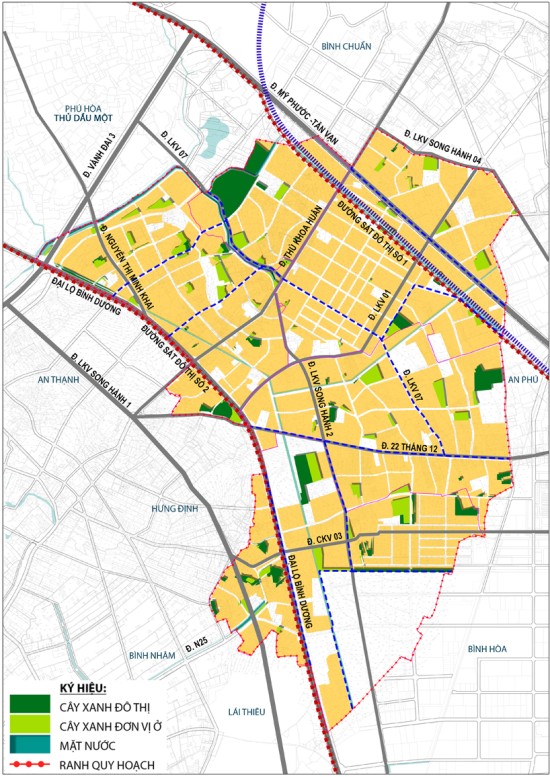 Điều chỉnh tổng thể Quy hoạch phân khu tỷ lệ 1/2000 phường Thuận Giao, thành phố Thuận An