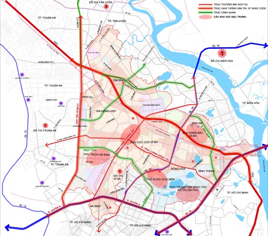 Điều chỉnh tổng thể quy hoạch chung thành phố Dĩ An đến năm 2045