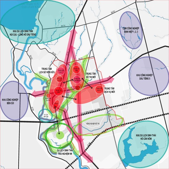 Quy hoạch chung thị trấn Dầu Tiếng đến năm 2040