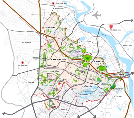 Điều chỉnh tổng thể quy hoạch chung thành phố Dĩ An đến năm 2045