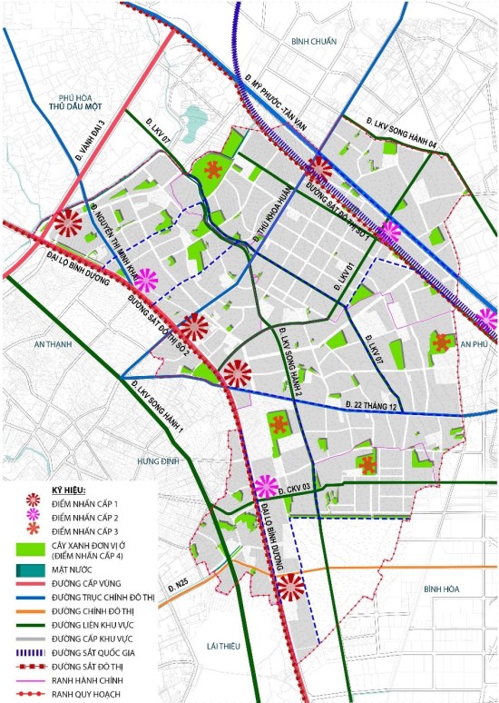 Điều chỉnh tổng thể Quy hoạch phân khu tỷ lệ 1/2000 phường Thuận Giao, thành phố Thuận An