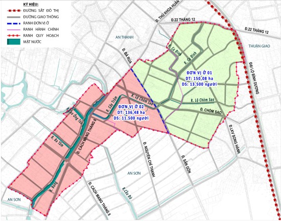 Điều chỉnh tổng thể Quy hoạch phân khu tỷ lệ 1/2000 phường Hưng Định, thành phố Thuận An
