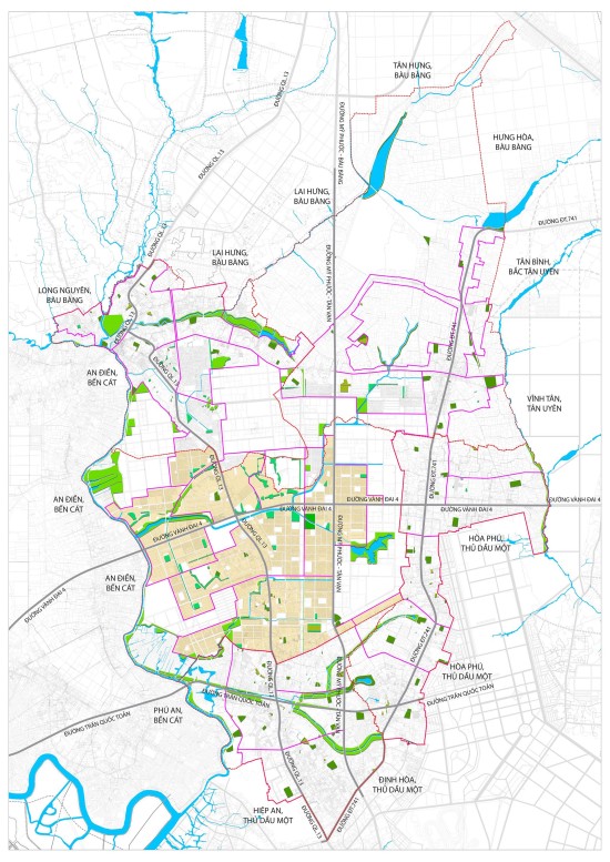 Điều chỉnh tổng thể Quy hoạch phân khu tỷ lệ 1/2000 phường Thới Hòa, thành phố Bến Cát