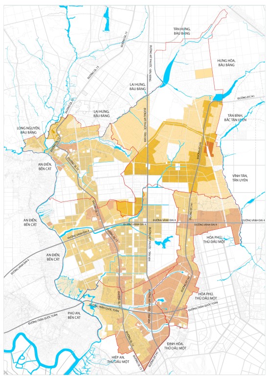 Điều chỉnh tổng thể Quy hoạch phân khu tỷ lệ 1/2000 phường Chánh Phú Hòa, thành phố Bến Cát