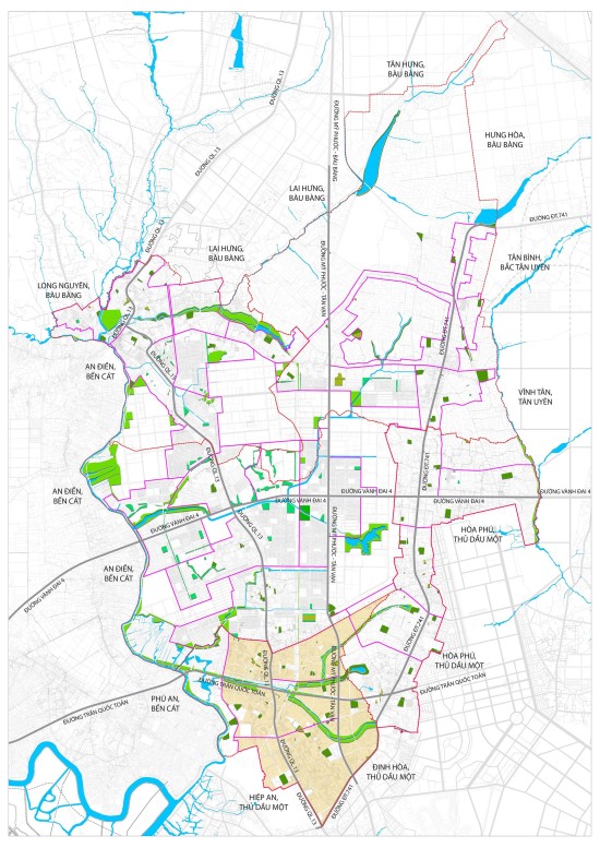 Điều chỉnh tổng thể Quy hoạch phân khu tỷ lệ 1/2000 phường Tân Định, thành phố Bến Cát