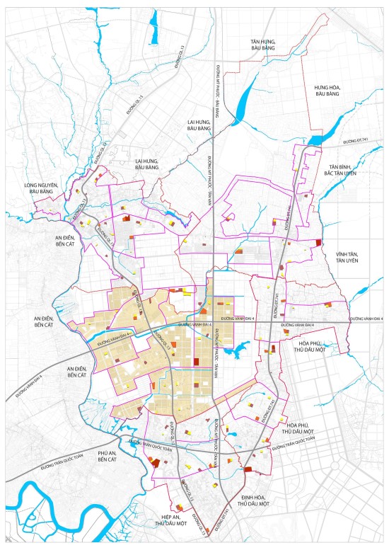 Điều chỉnh tổng thể Quy hoạch phân khu tỷ lệ 1/2000 phường Thới Hòa, thành phố Bến Cát